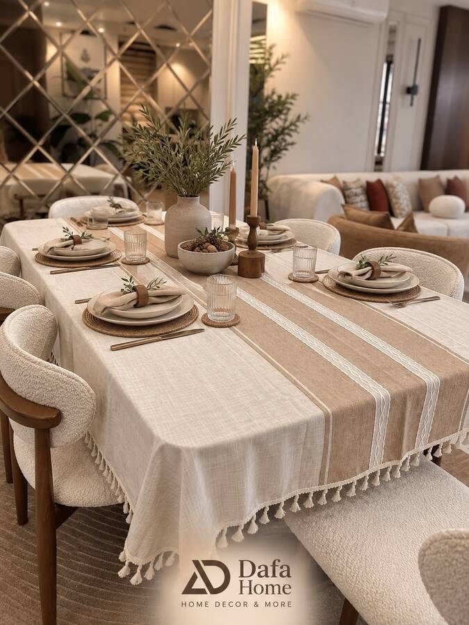 شرشف طاولة سفرة دفا هوم