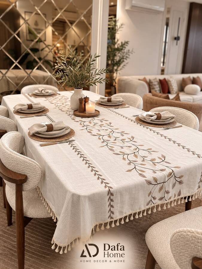 شرشف طاولة سفرة دفا هوم